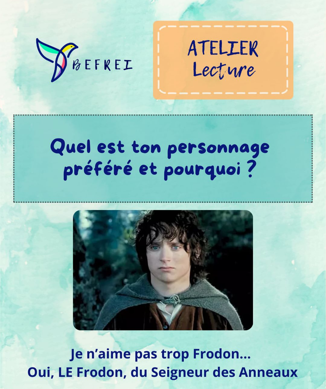 Atelier lecture - le personnage principal est-il ton personnage préféré ?